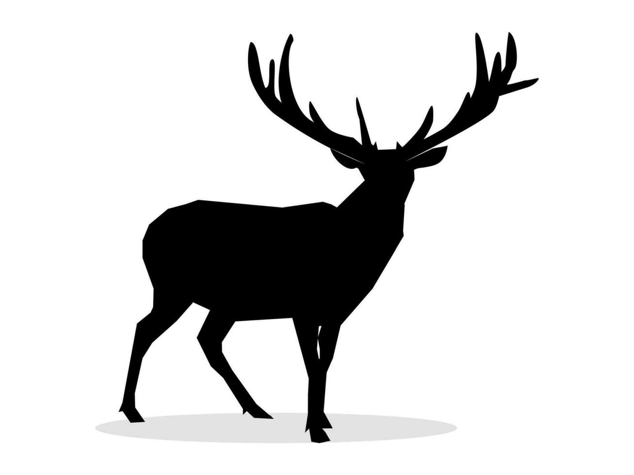 silhouette de cerf isolé sur blanc Contexte. vecteur illustration