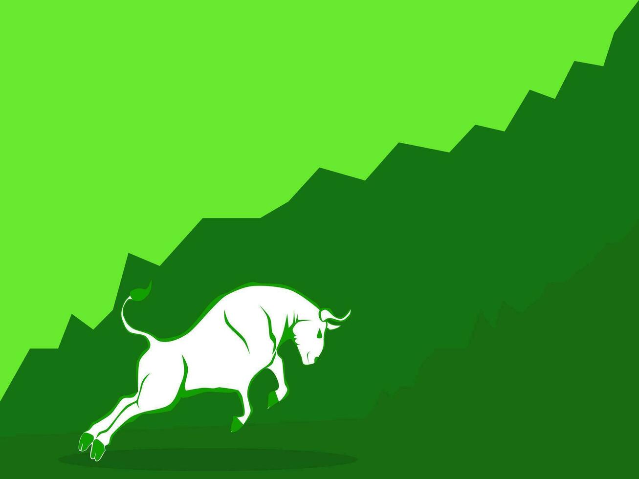 taureau marché vecteur. le concept de taureau marché sur Stock marché investissement bien situation vecteur