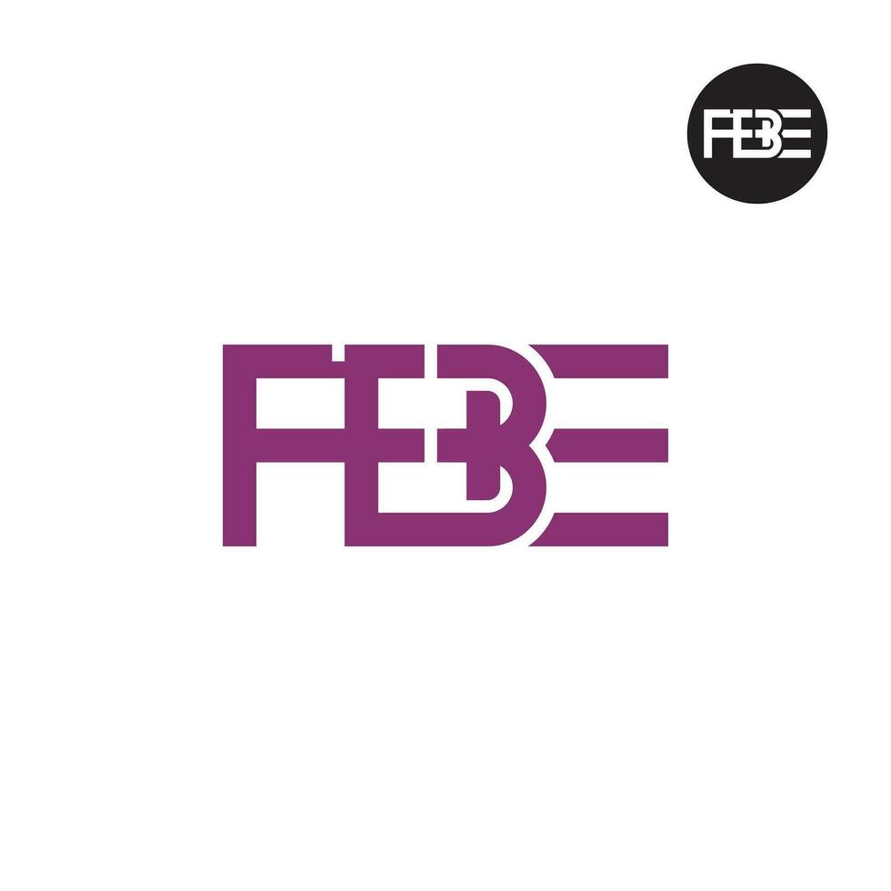 lettre fbe monogramme logo conception vecteur