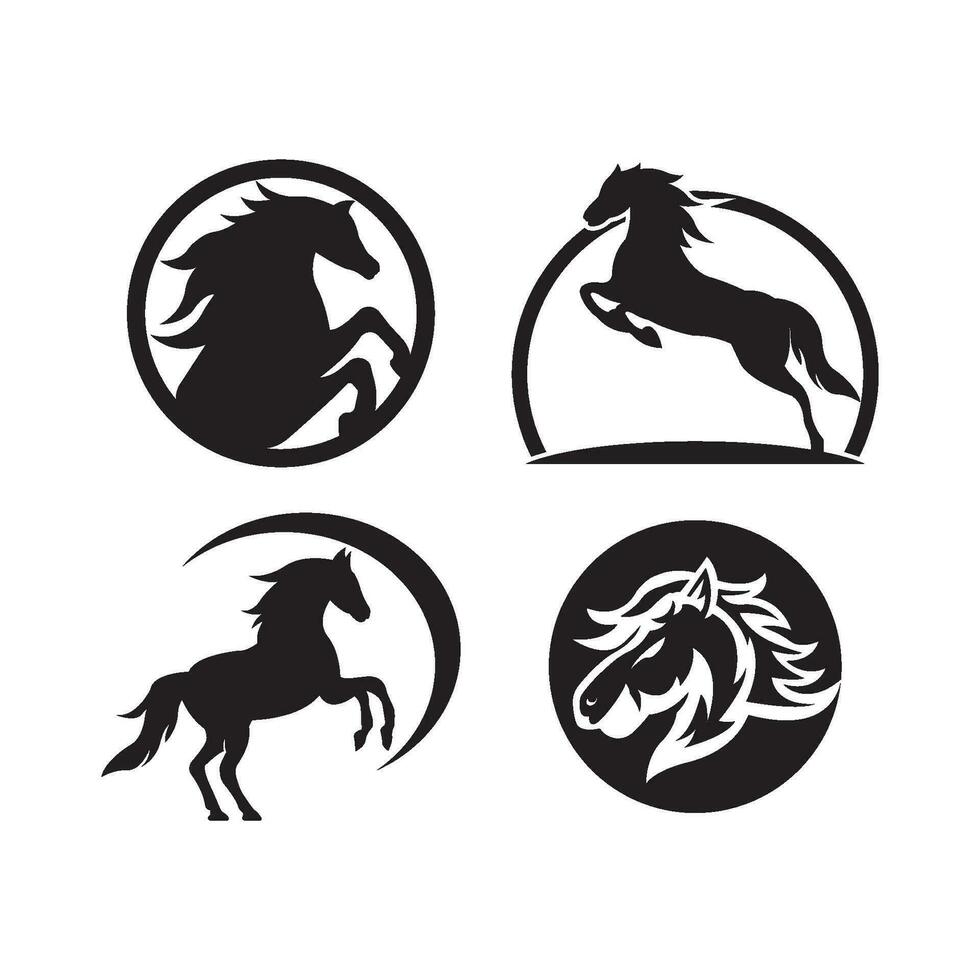 cheval logo icône, conception vecteur illustration modèle.