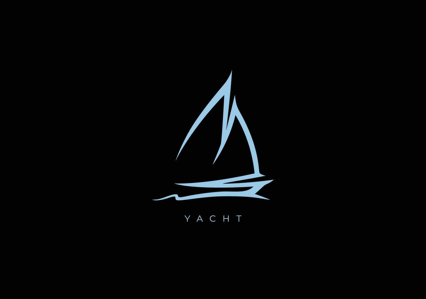 élégant yacht logo vecteur