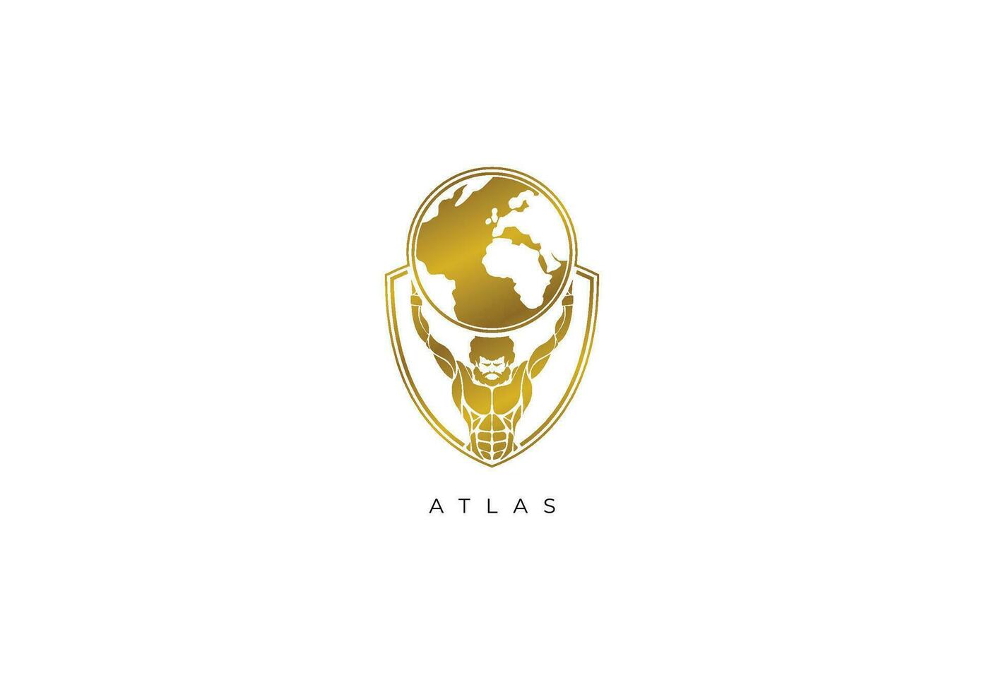 atlas or logo vecteur