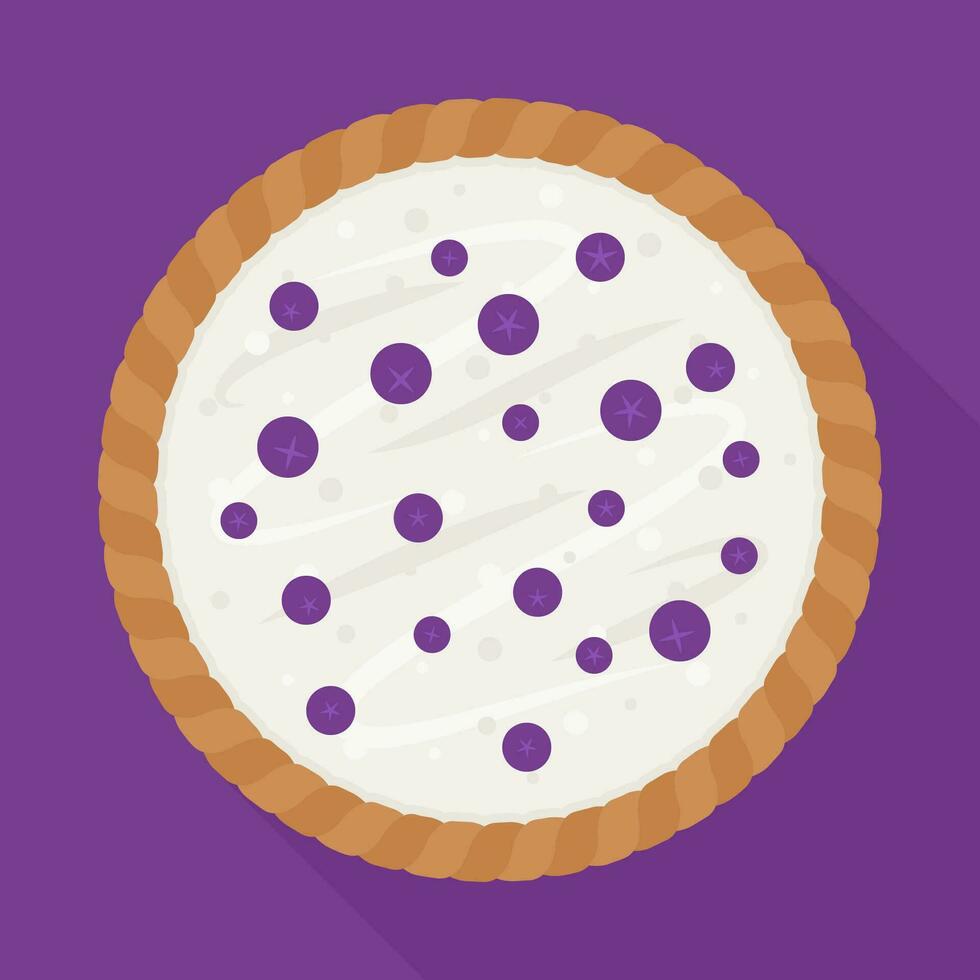 myrtille tarte avec violet Contexte vecteur illustration