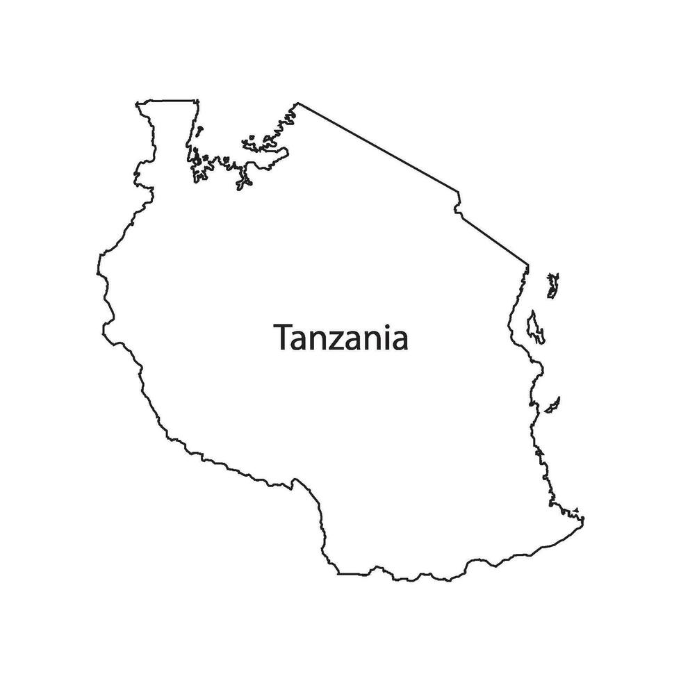 Tanzanie carte icône vecteur