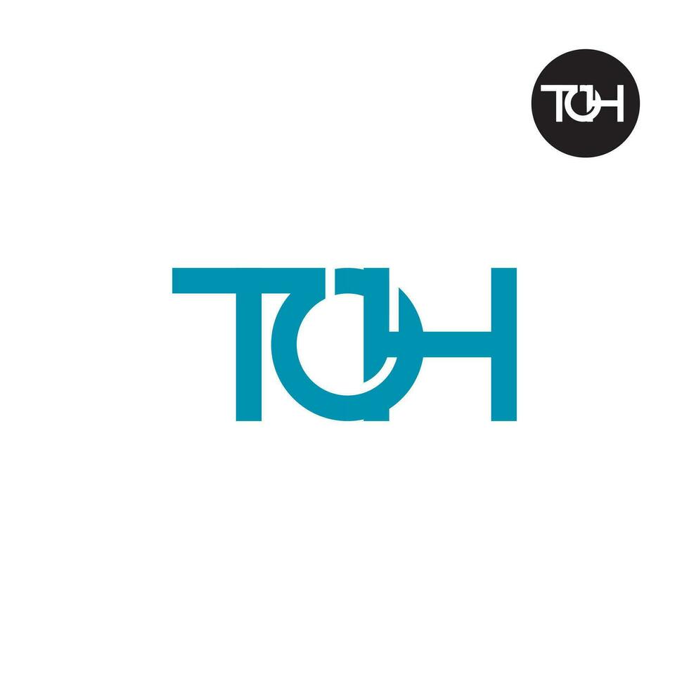 lettre toh monogramme logo conception vecteur