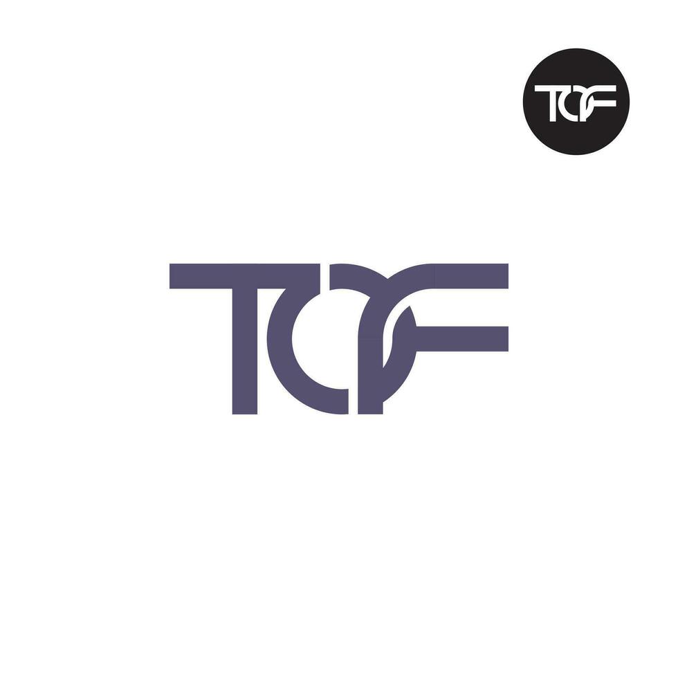lettre tof monogramme logo conception vecteur