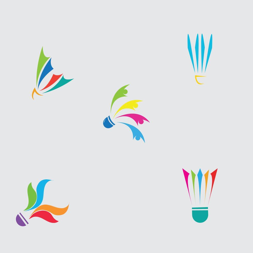 logo de badminton professionnel vecteur