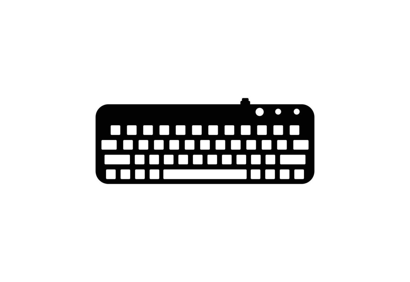 abstrait ordinateur clavier logo conception, vecteur silhouette clavier icône, vecteur illustration