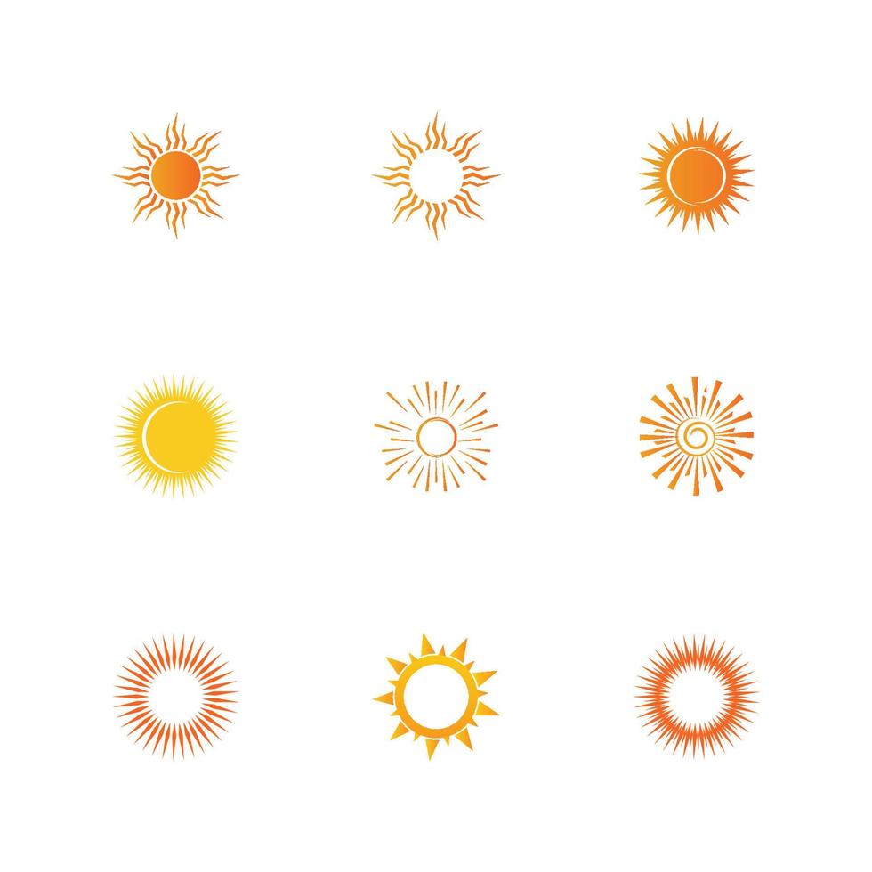 vecteur de logo de soleil