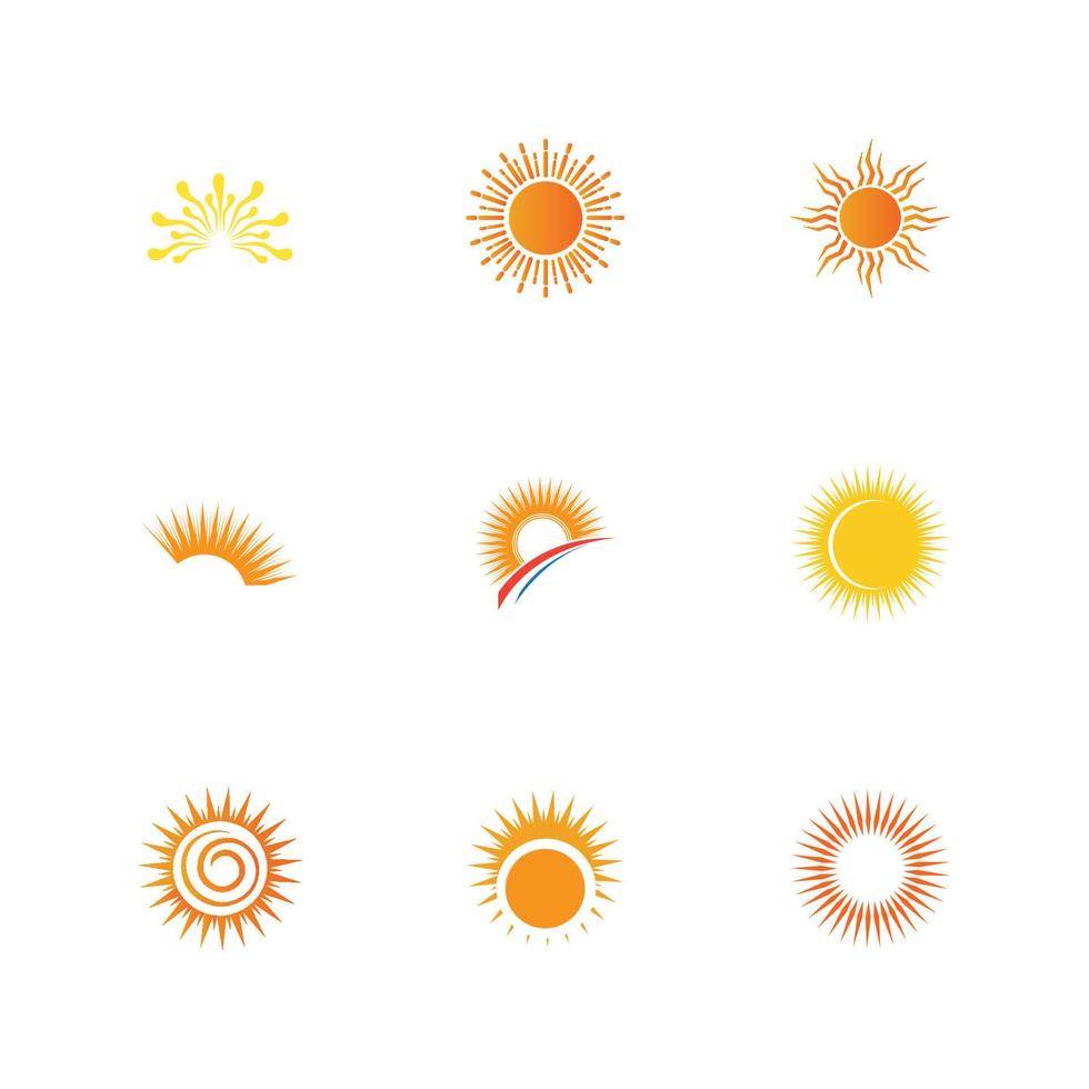 vecteur de logo de soleil