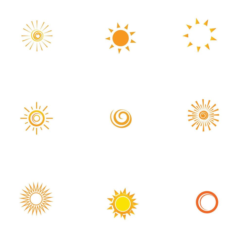 vecteur de logo de soleil