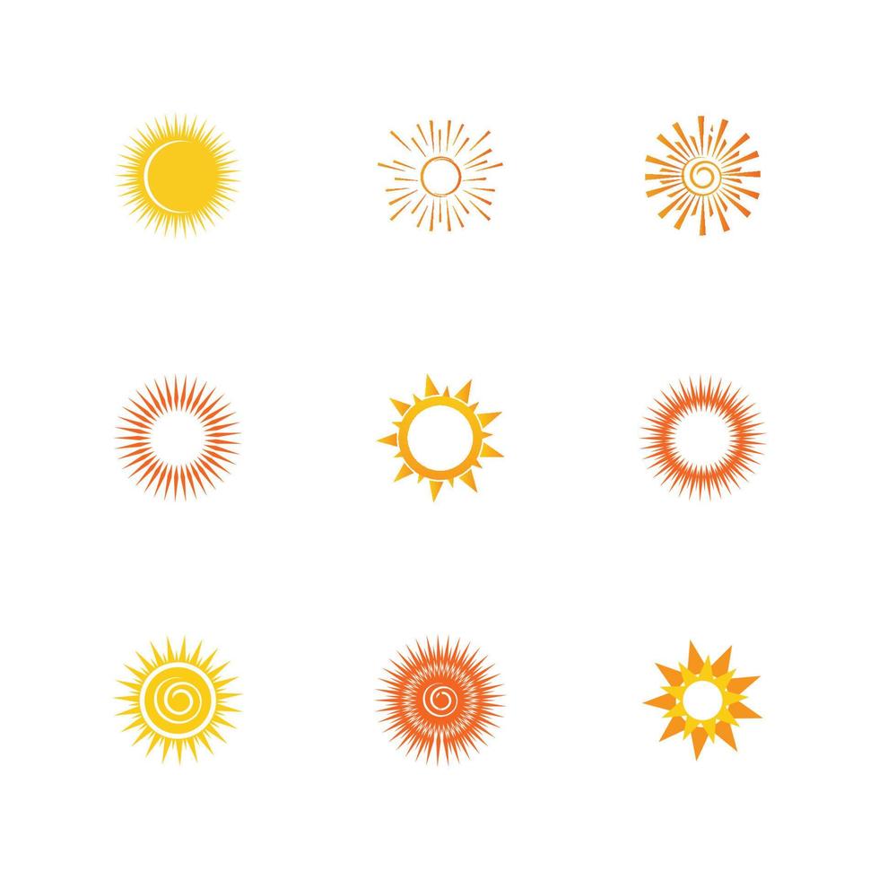 vecteur de logo de soleil