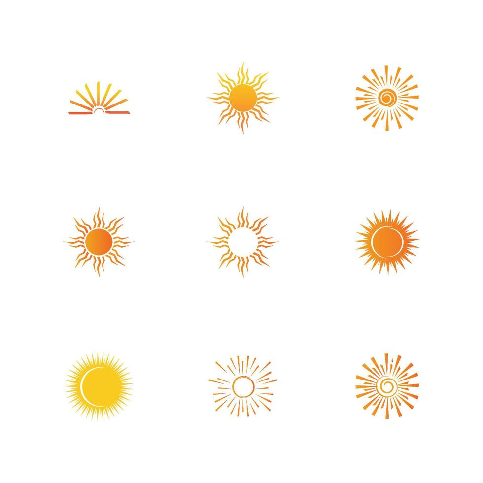 vecteur de logo de soleil