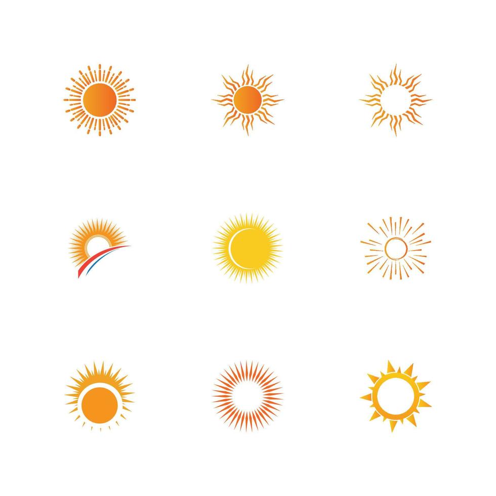 vecteur de logo de soleil