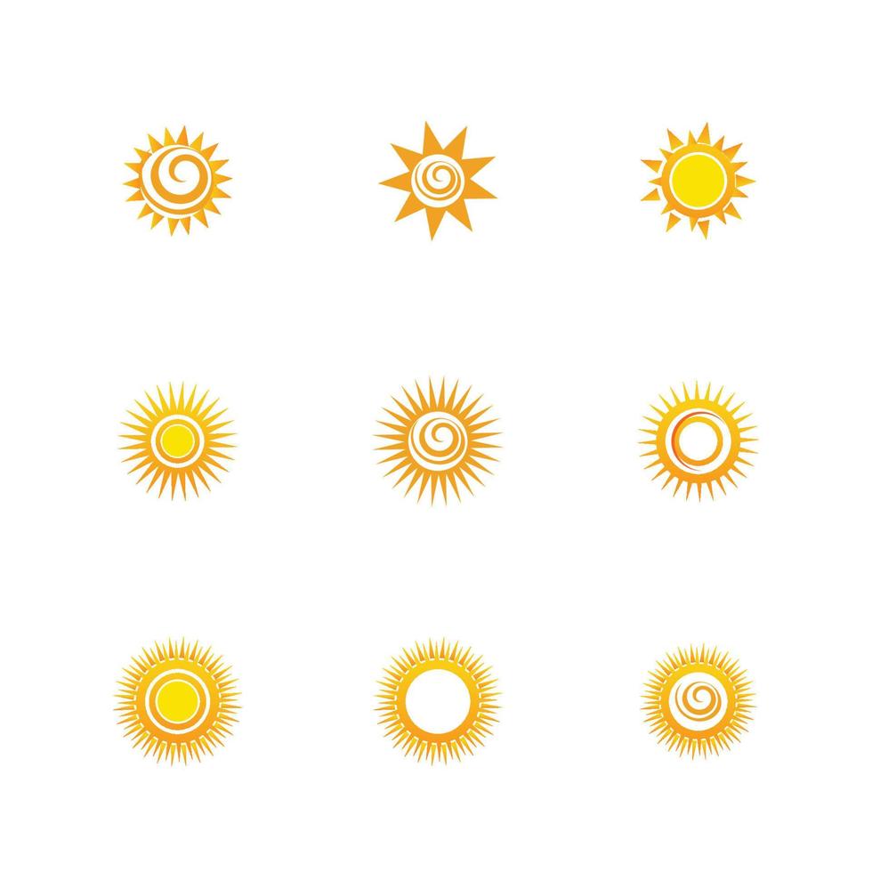 vecteur de logo de soleil