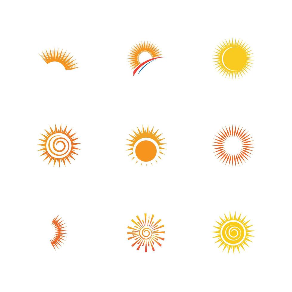 vecteur de logo de soleil