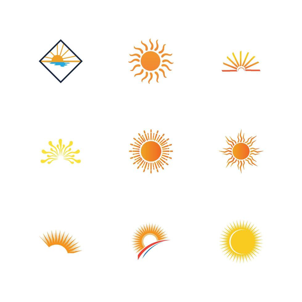 vecteur de logo de soleil