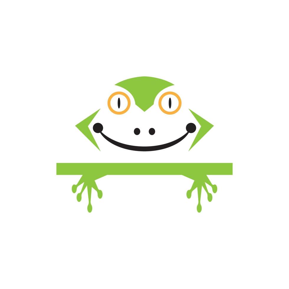 icône de grenouille verte et illustration vectorielle de symbole vecteur