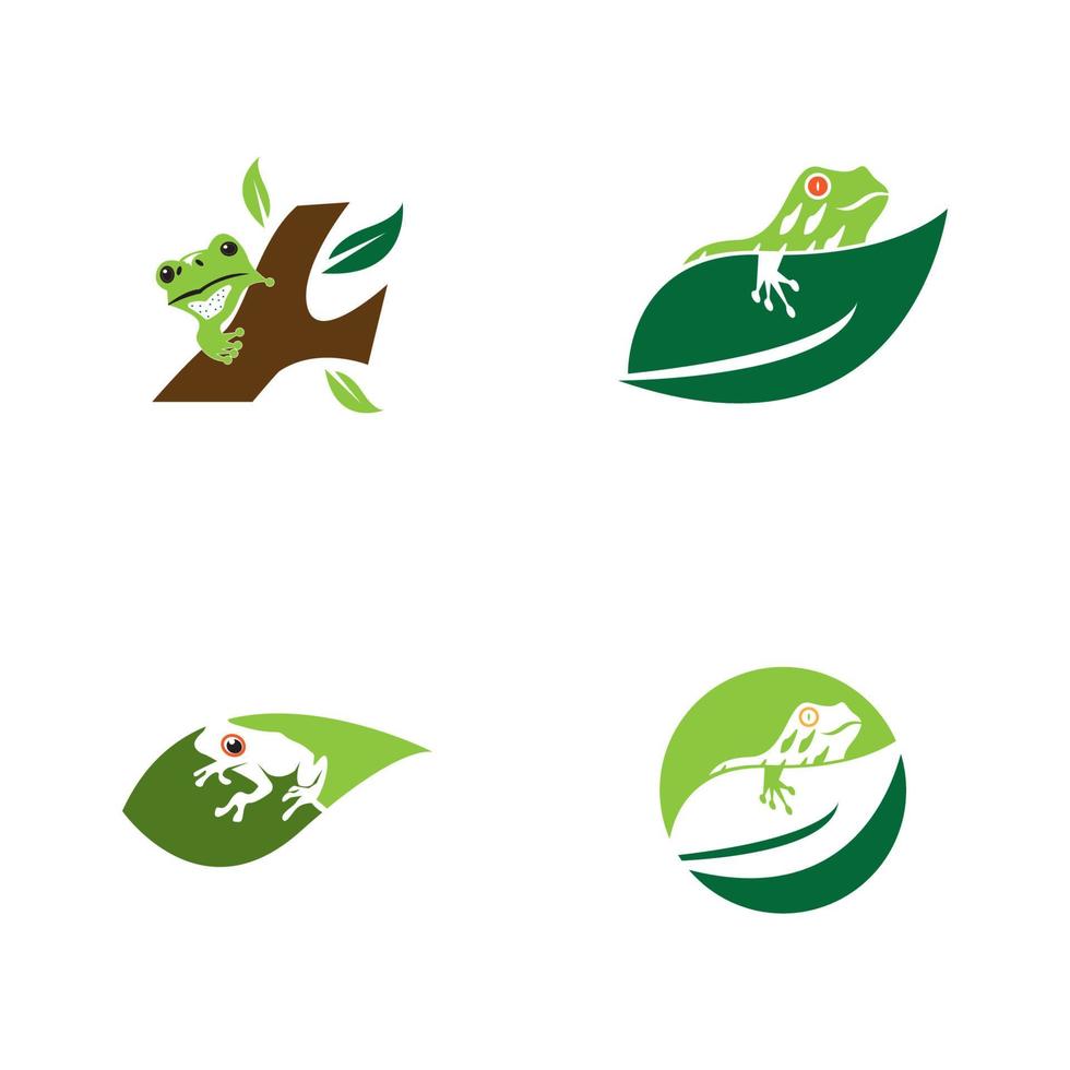 icône de grenouille verte et illustration vectorielle de symbole vecteur