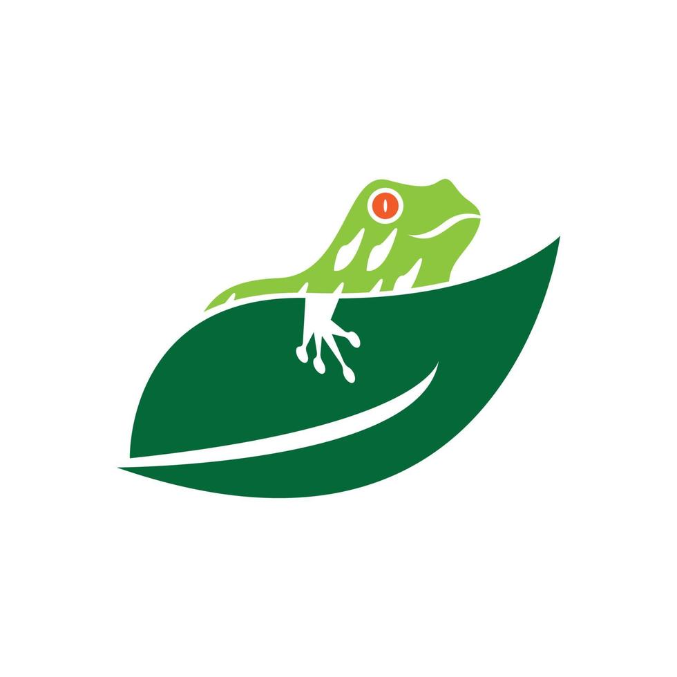 icône de grenouille verte et illustration vectorielle de symbole vecteur