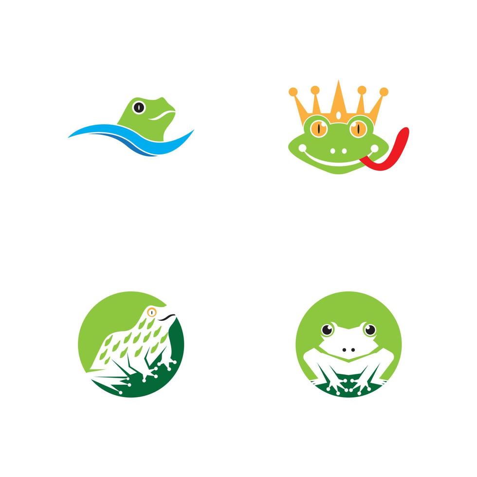 icône de grenouille verte et illustration vectorielle de symbole vecteur