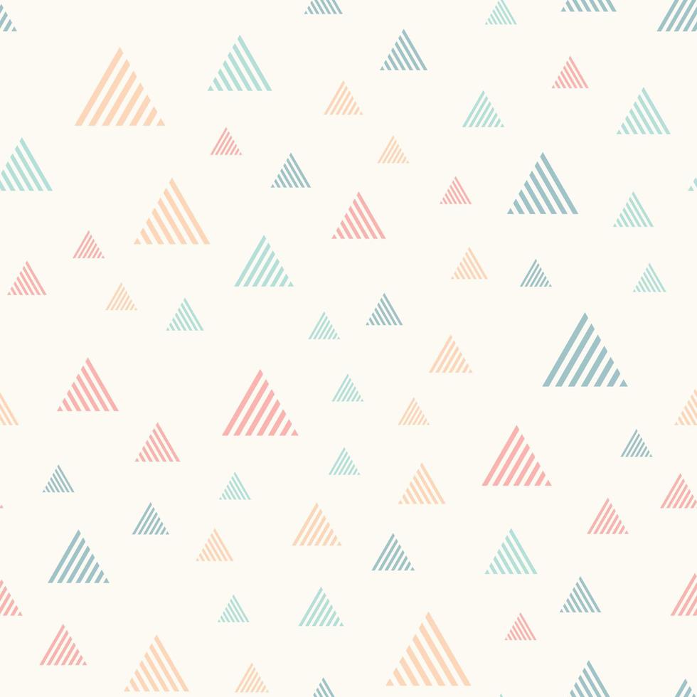motif abstrait sans couture avec des triangles de couleur pastel. vecteur