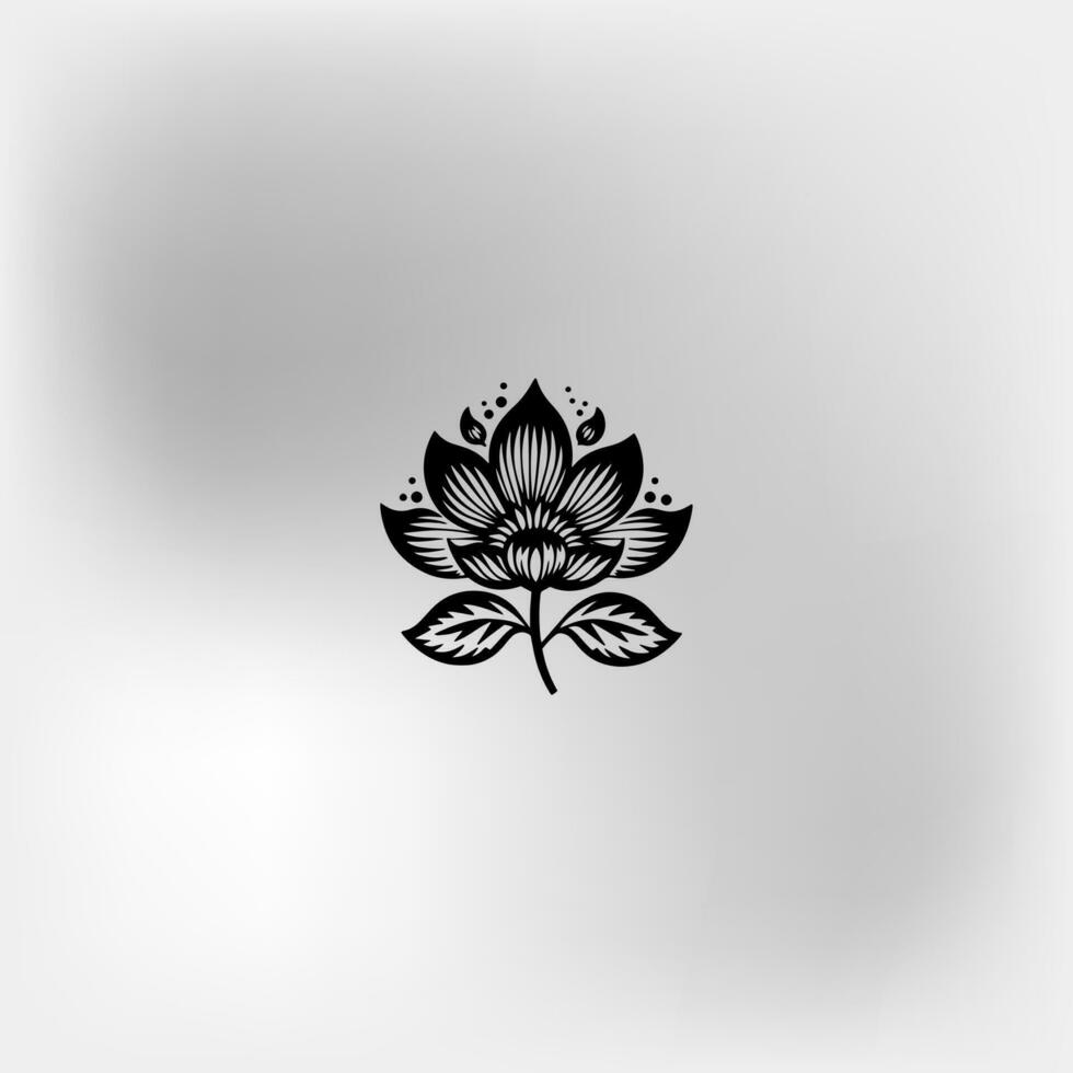 vecteur noir lotus Icônes ensemble sur blanc Contexte. lotus plante. lotus fleur