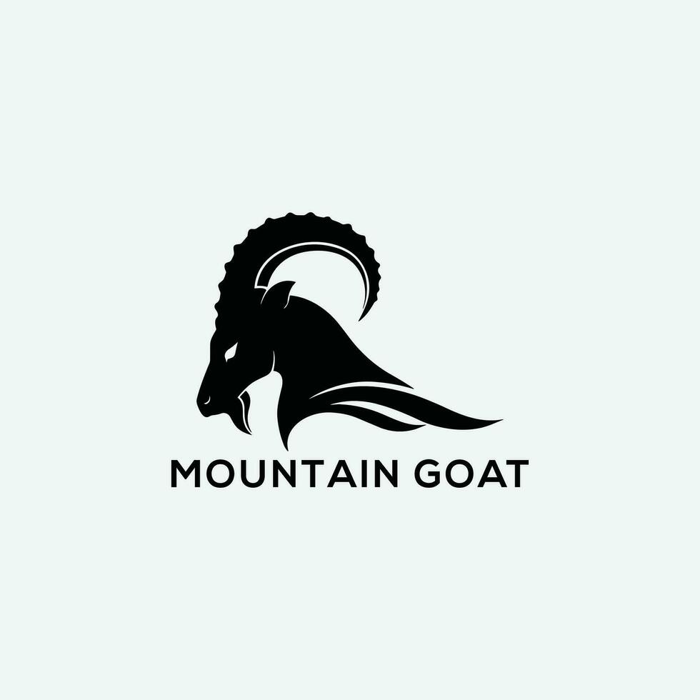 Montagne chèvre logo vecteur