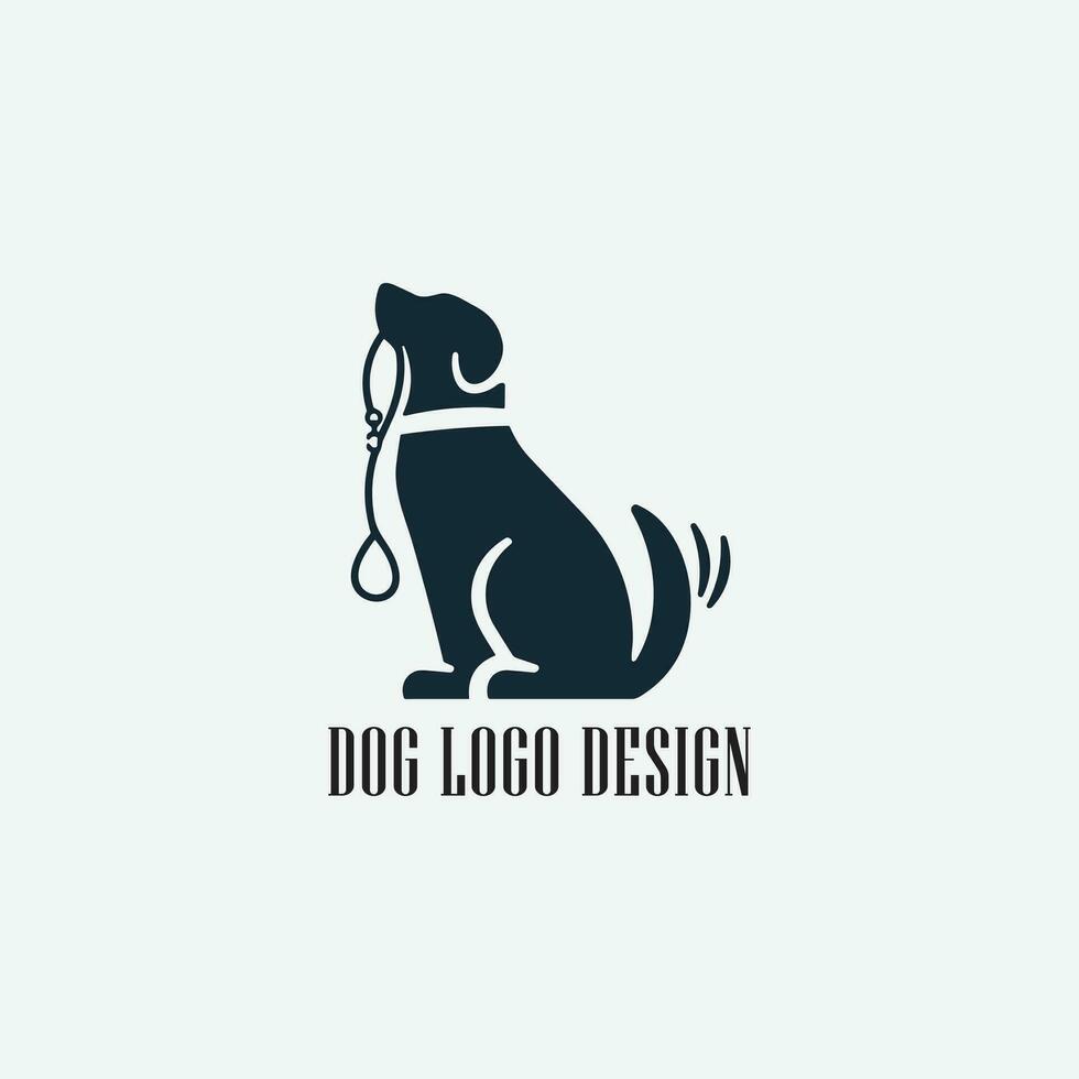 création de logo de chien vecteur