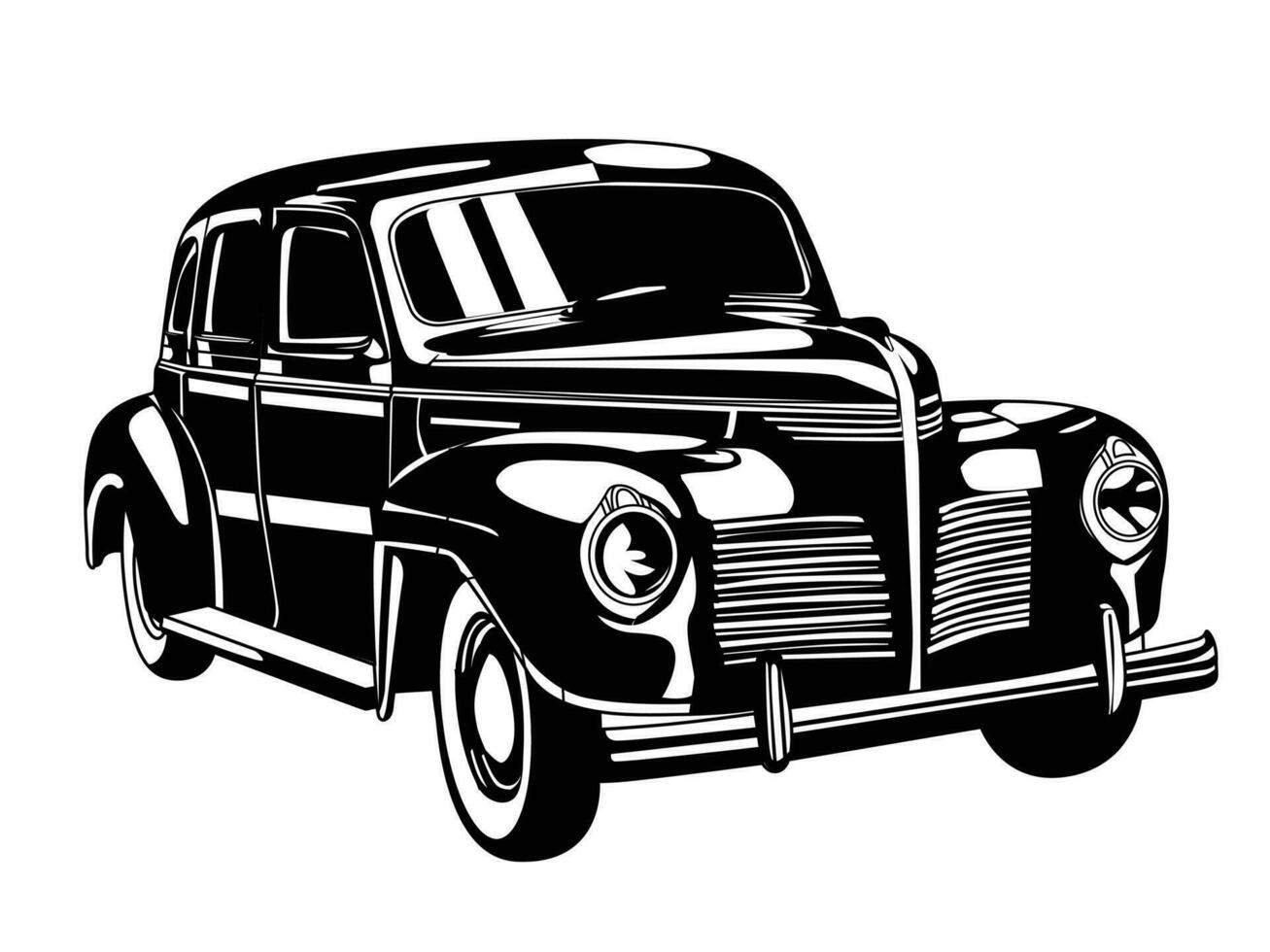 ancien voiture silhouette illustration vecteur