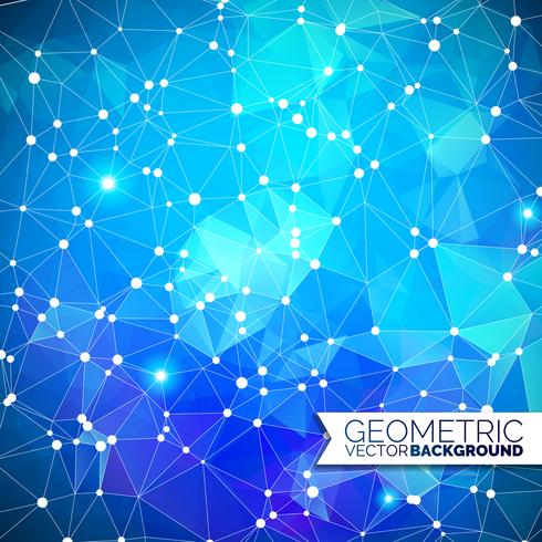 Abstrait géométrique. Conception de triangle avec forme polygonale et cercle blanc pour l&#39;illustration de réseau social. vecteur