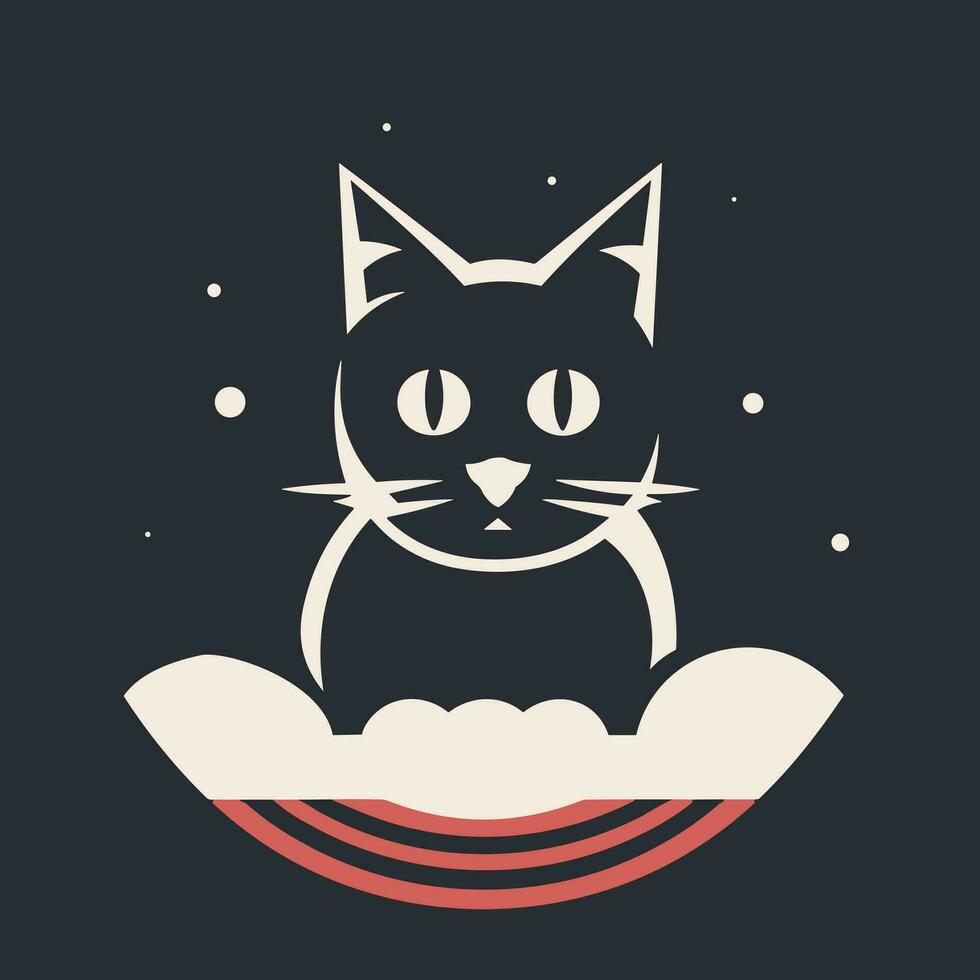 logo et t chemise conception de chat vacteur illustration et autocollant conception vecteur