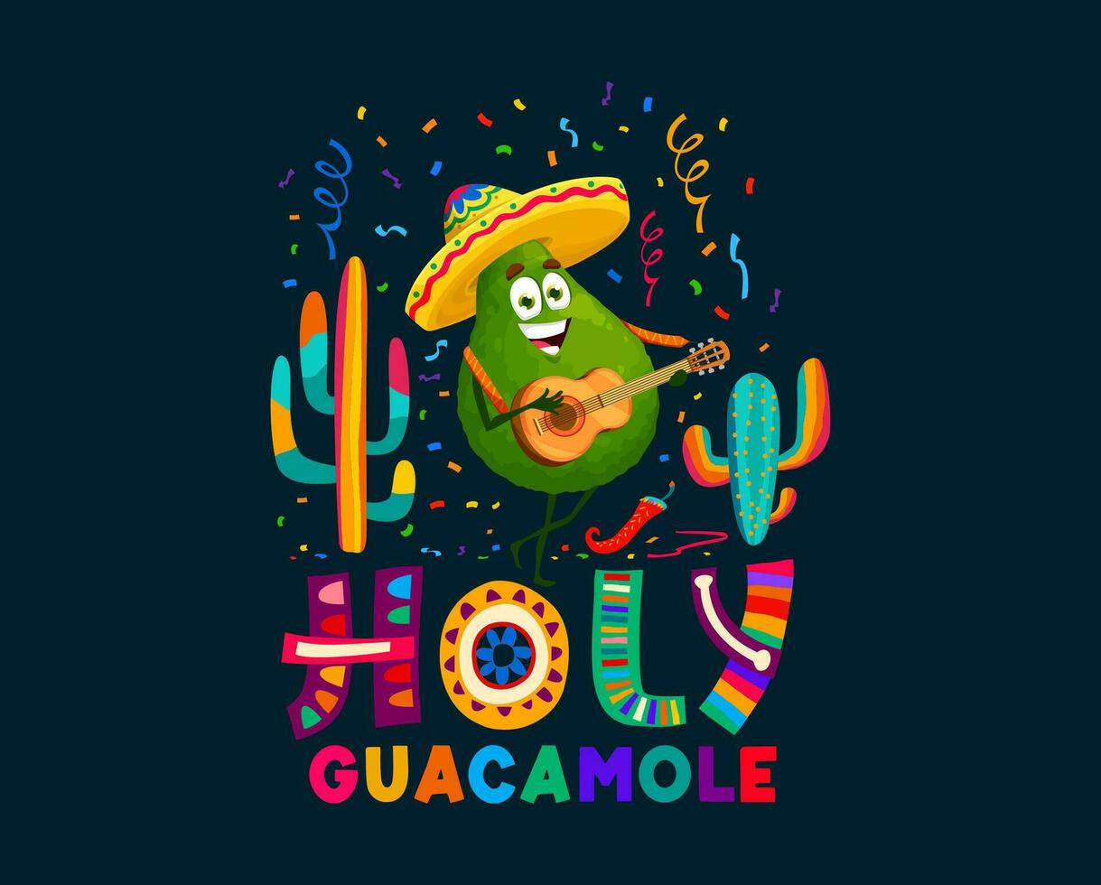 citation saint guacamole T-shirt impression ou affiche vecteur