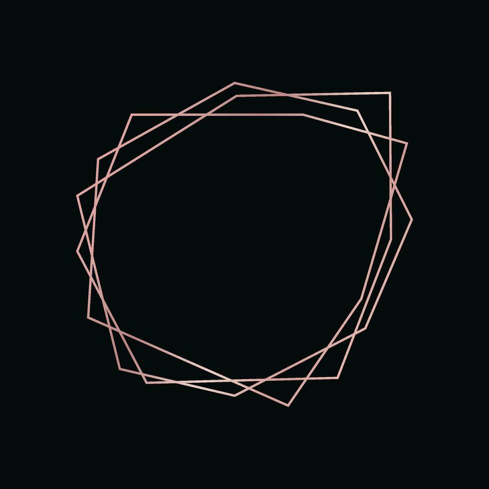 Rose or géométrique polygonal Cadre vecteur