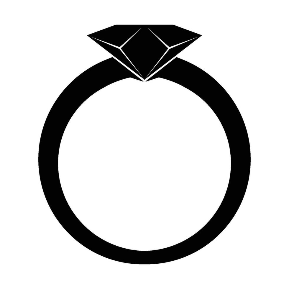diamant bague icône vecteur