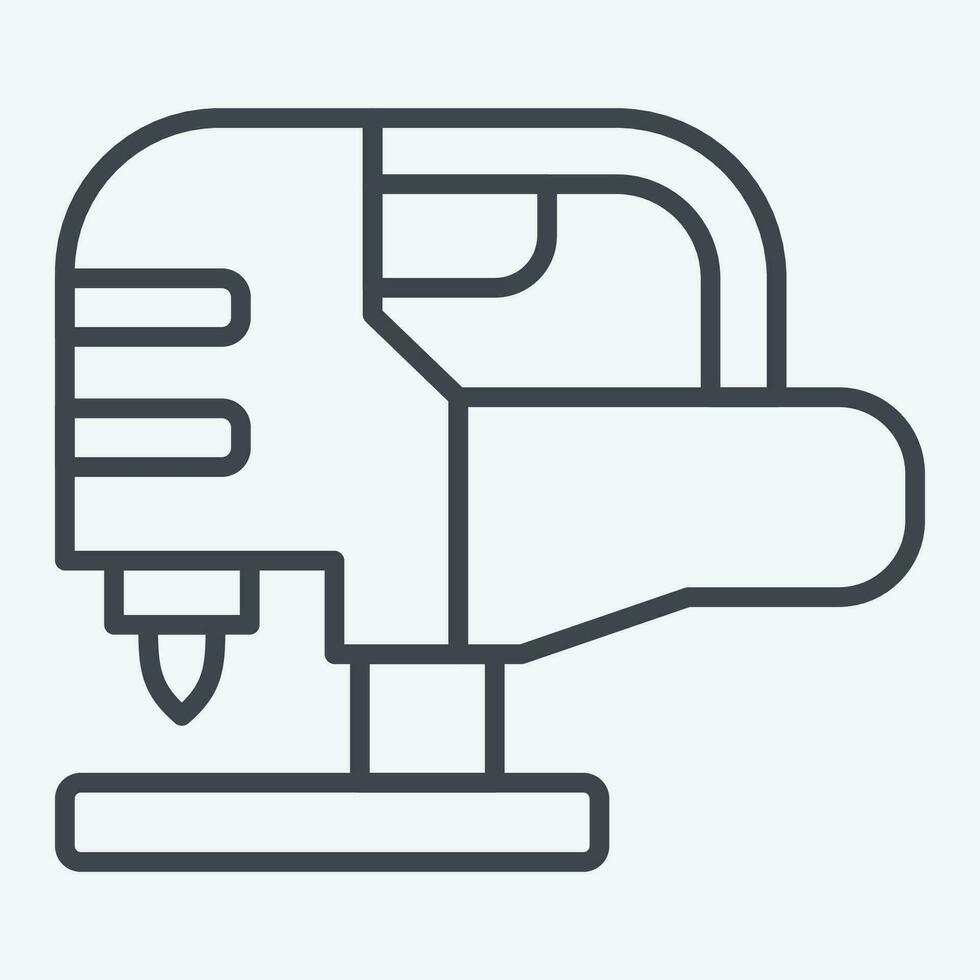 icône électrique scie sauteuse. en relation à construction symbole. ligne style. Facile conception modifiable. Facile illustration vecteur