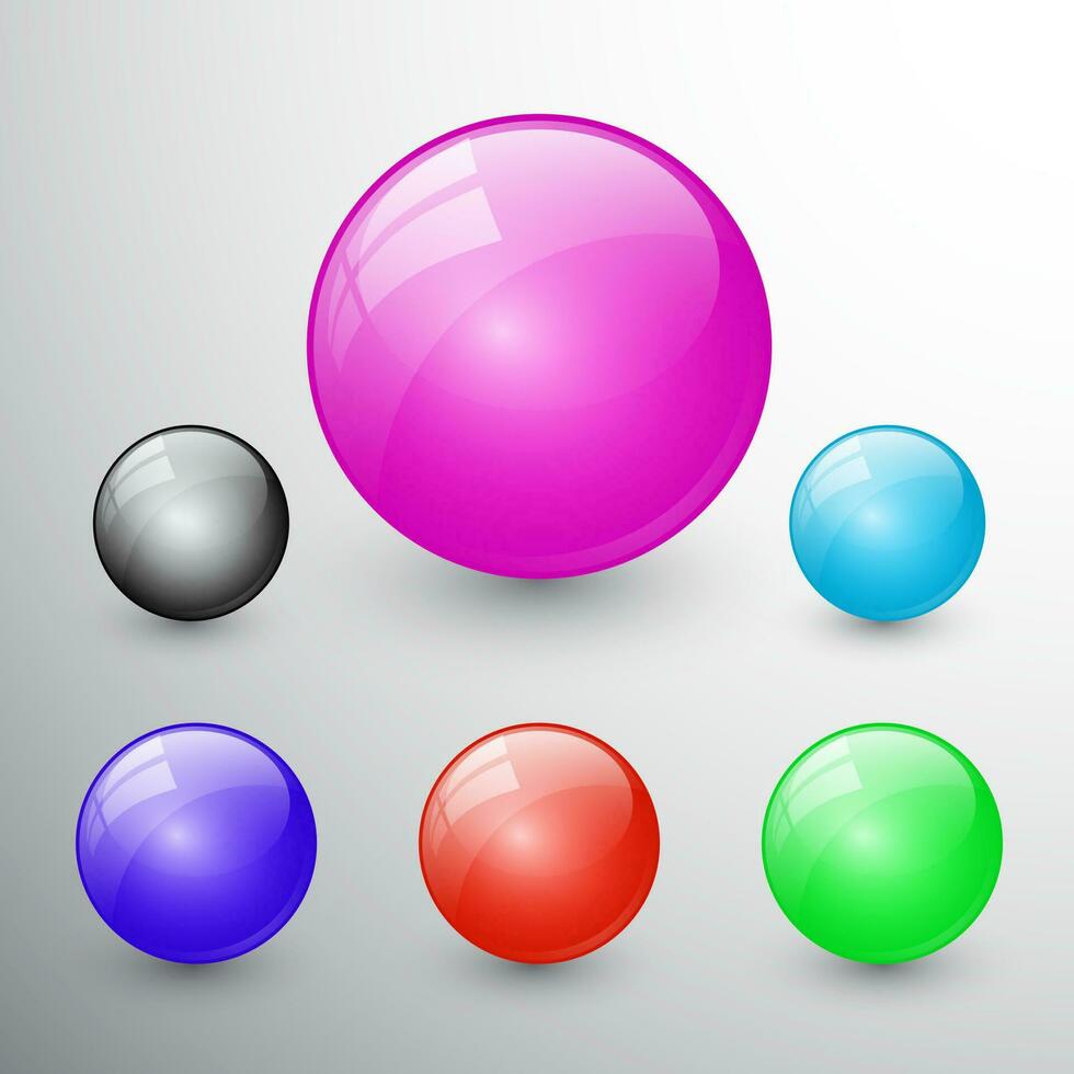 vecteur des illustrations de brillant verre boutons pour Icônes