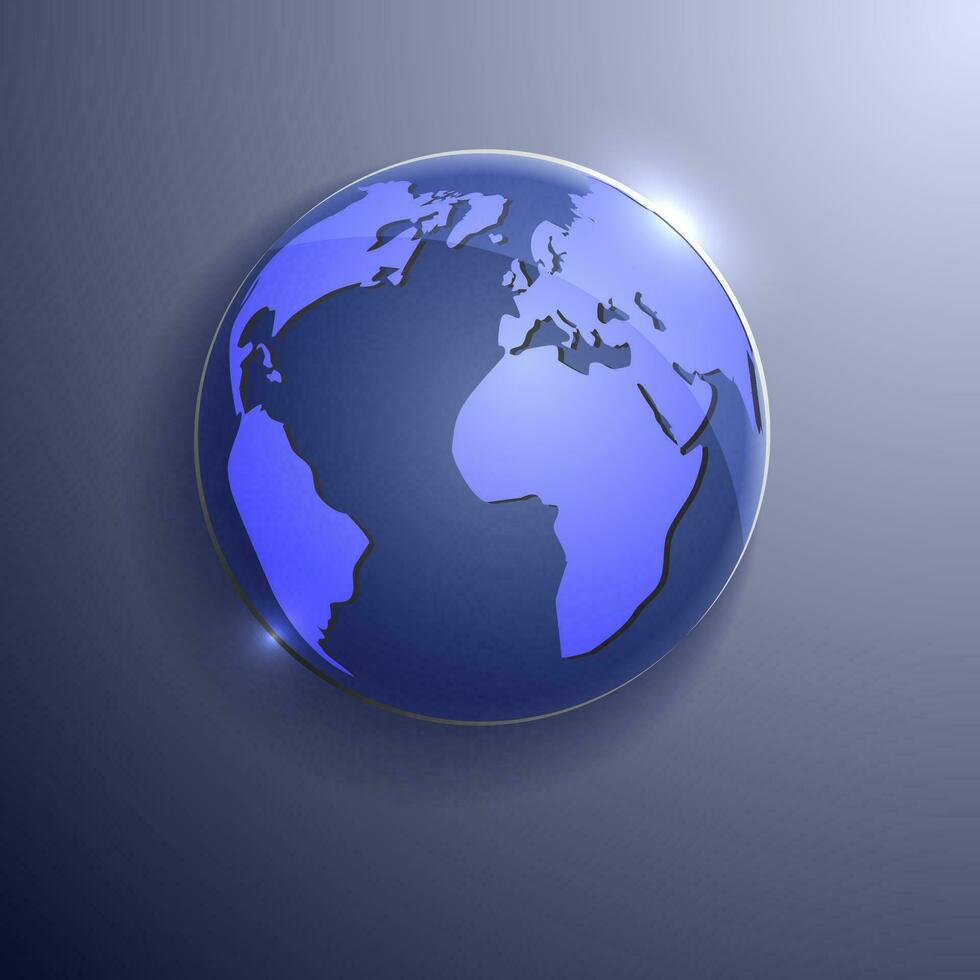 bleu vecteur globe icône de le monde