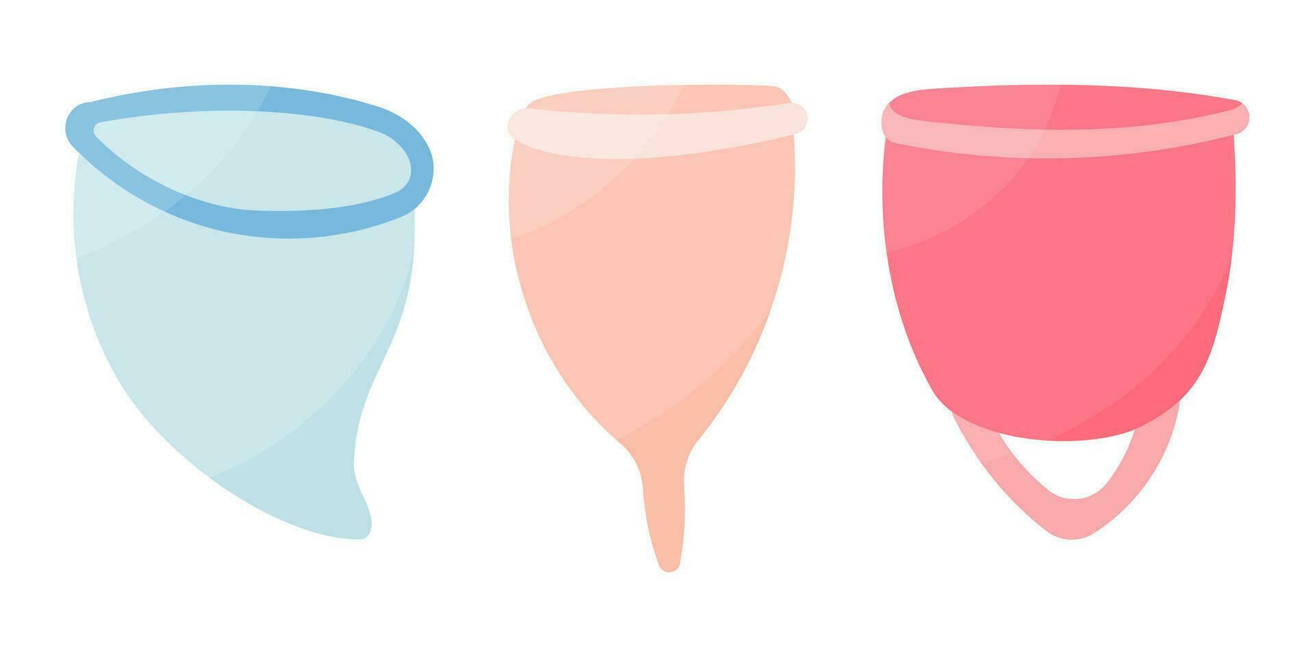 menstruel tasse féminin hygiène zéro était éco vecteur