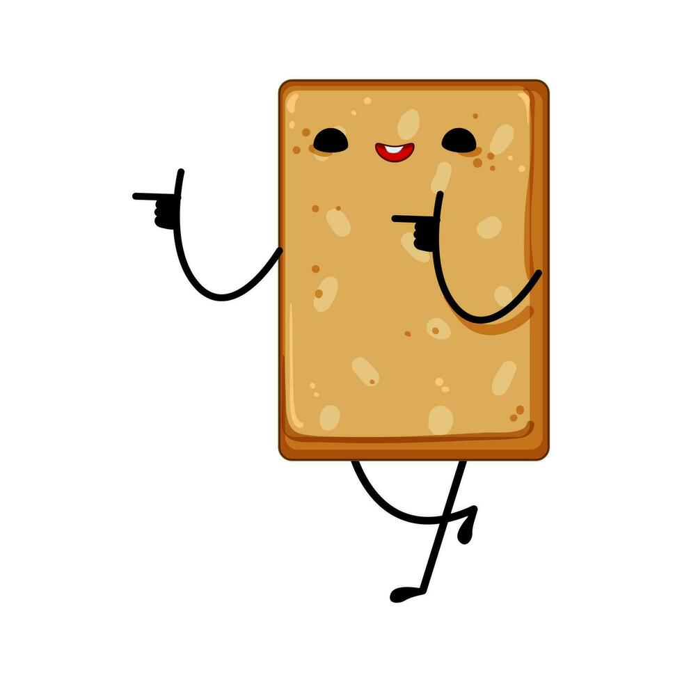 mascotte biscuit personnage dessin animé vecteur illustration