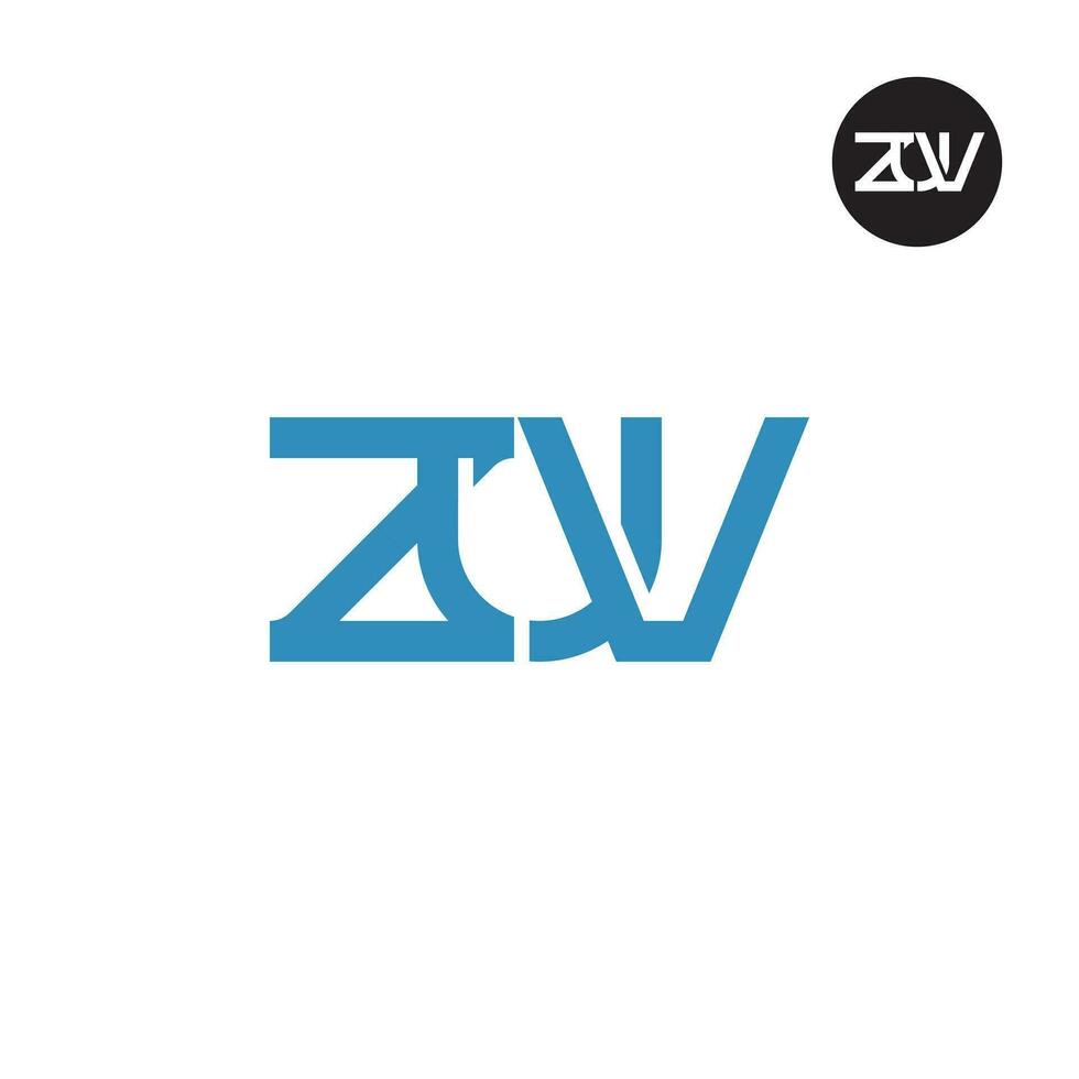 lettre zuv monogramme logo conception vecteur