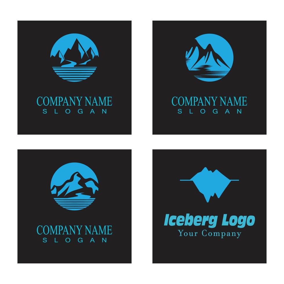 ice berg logo modèle vecteur symbole nature