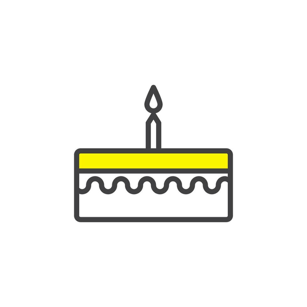 anniversaire gâteau icône. signe pour mobile concept et la toile conception. contour vecteur icône. symbole, logo illustration. vecteur graphique