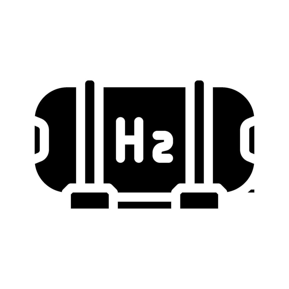 hydrogène réservoirs énergie glyphe icône vecteur illustration