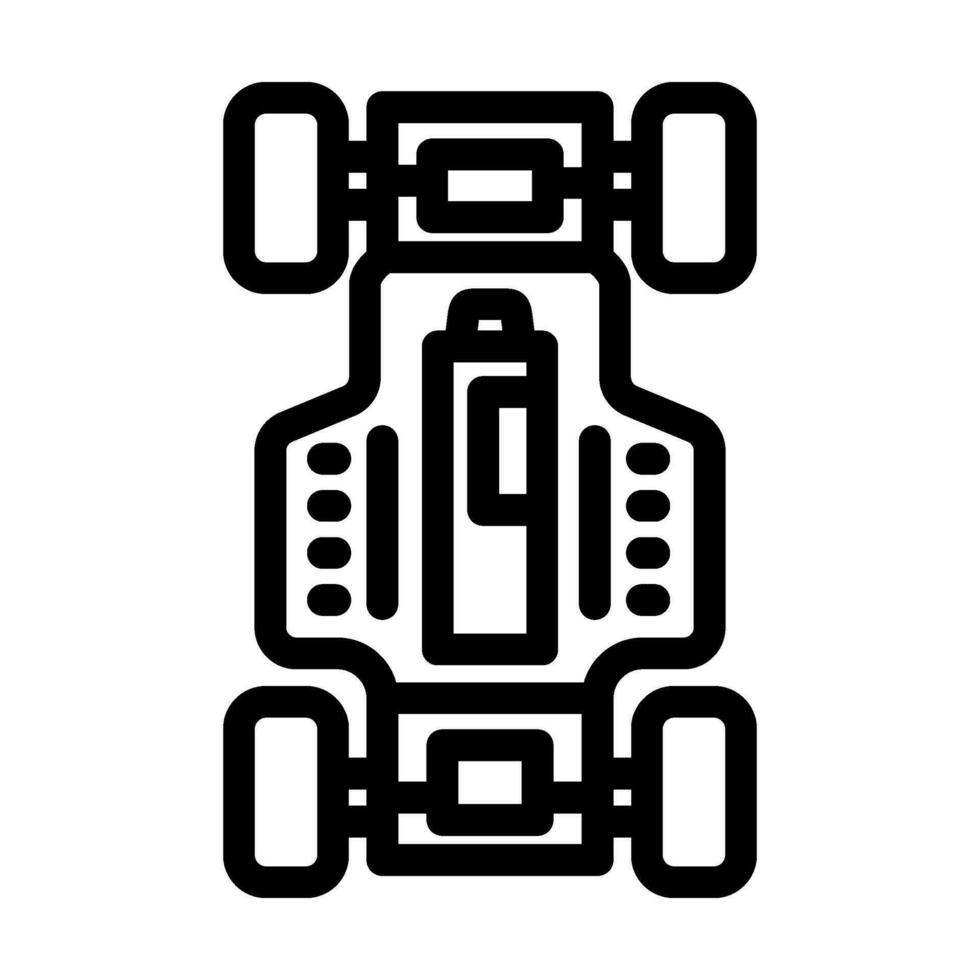 électrique véhicule batterie ligne icône vecteur illustration