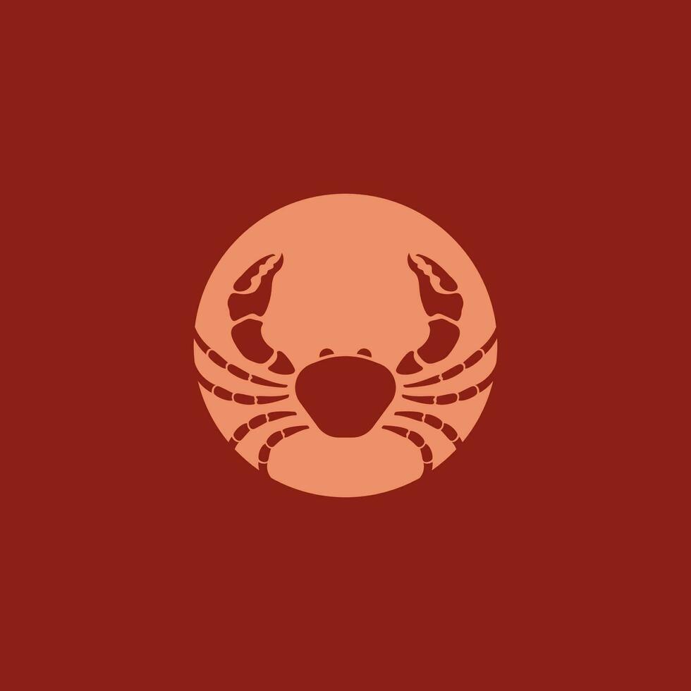 Crabe vecteur icône illustration