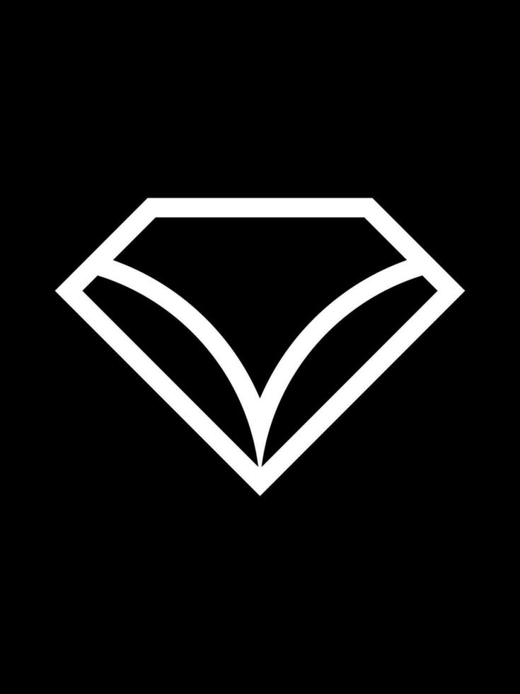 v combinaison diamant monogramme logo modèle vecteur
