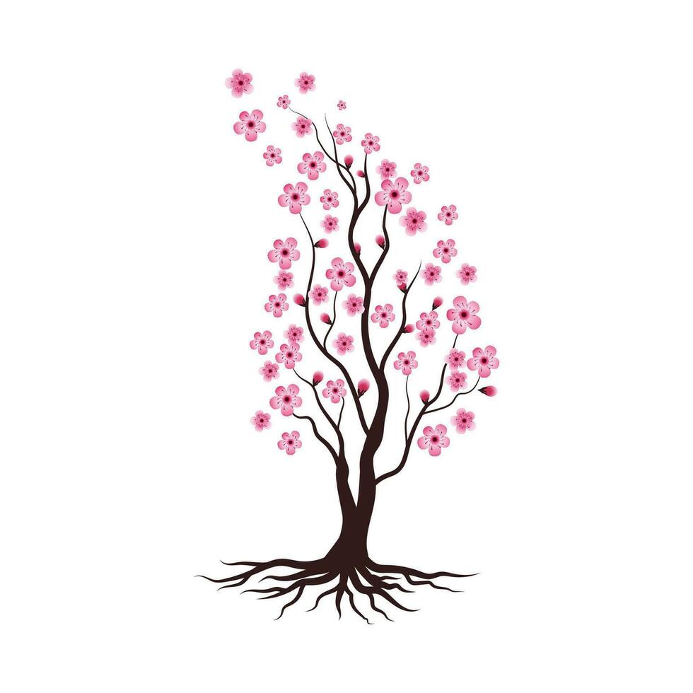 icône de vecteur de fleur de beauté sakura