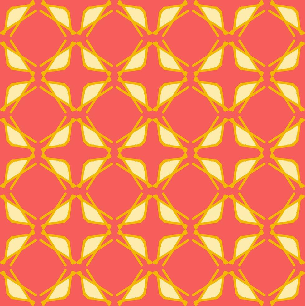 Jaune rouge mandala floral Créatif sans couture conception Contexte vecteur