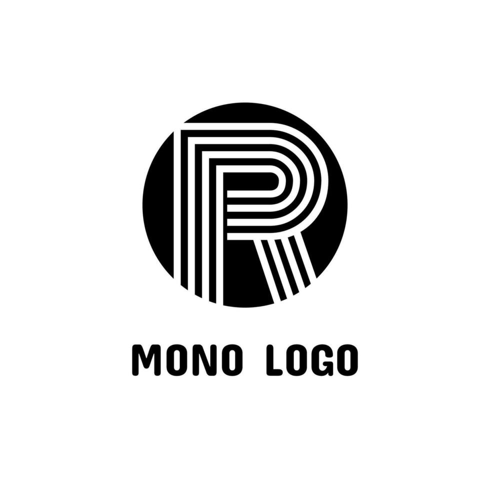lettre r moderne monogramme logo icône abstrait Facile concept conception vecteur illustration